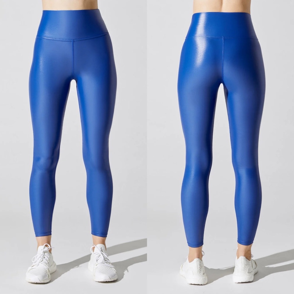 Carbon38 High Rise Leggings in Takara Shine Blue